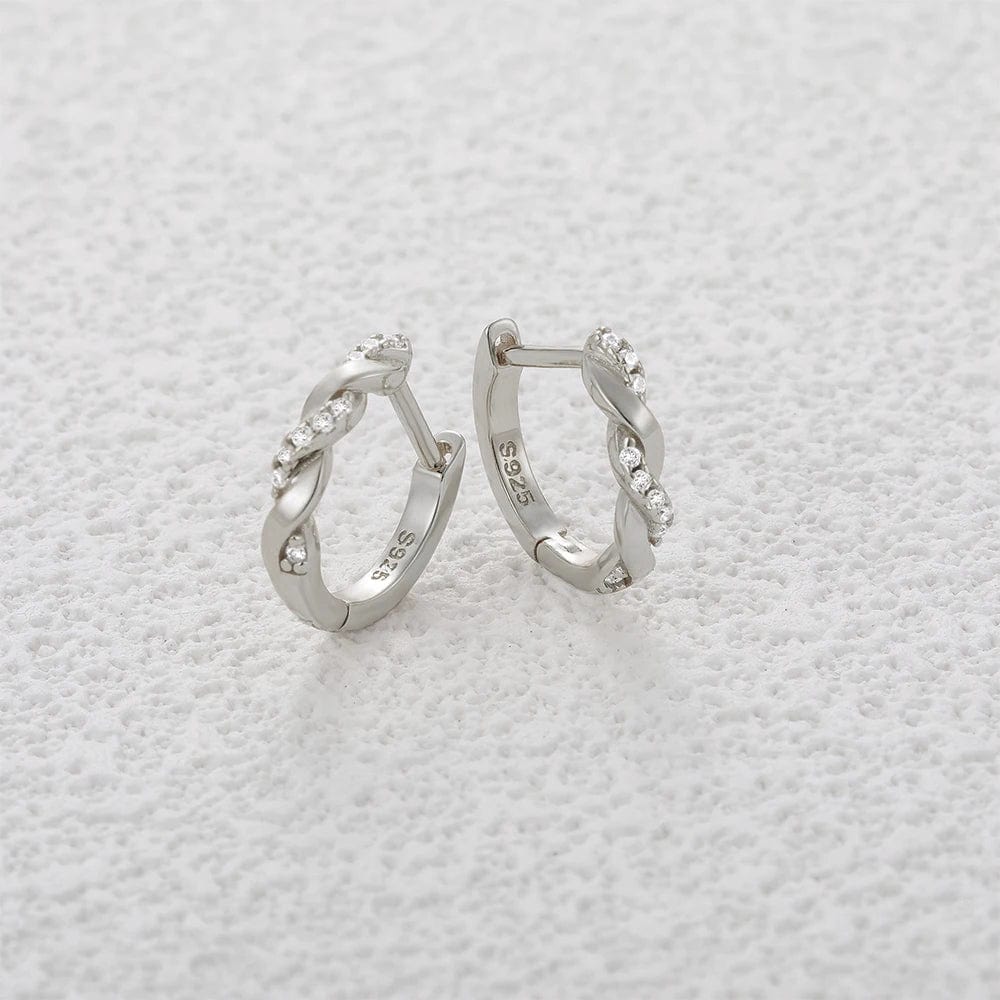 Boucle d&#39;Oreille Créole Tressée