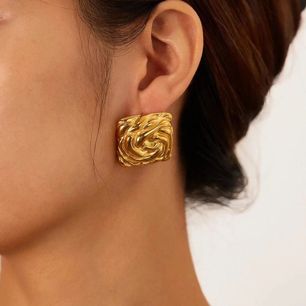 Boucle d Oreille en Acier Inoxydable