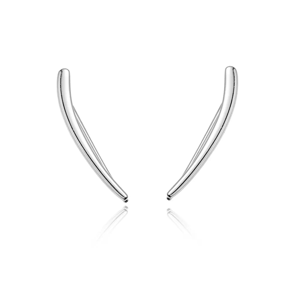 Boucle d'Oreille en Argent Grimpante