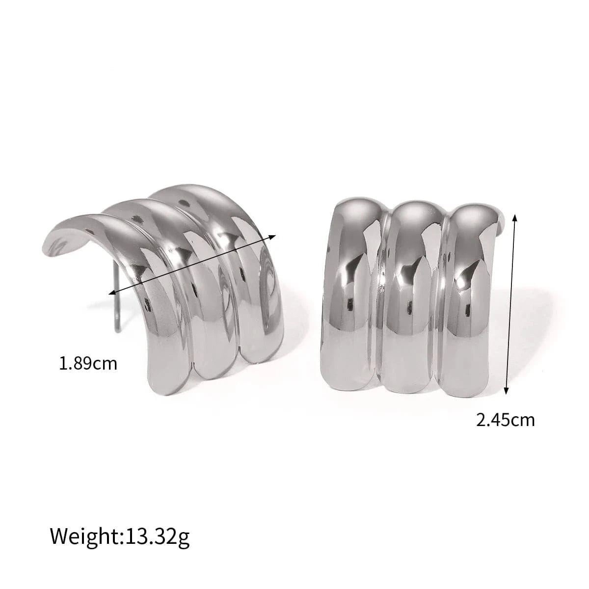 Boucle d&#39;Oreille Femme Acier Inoxydable