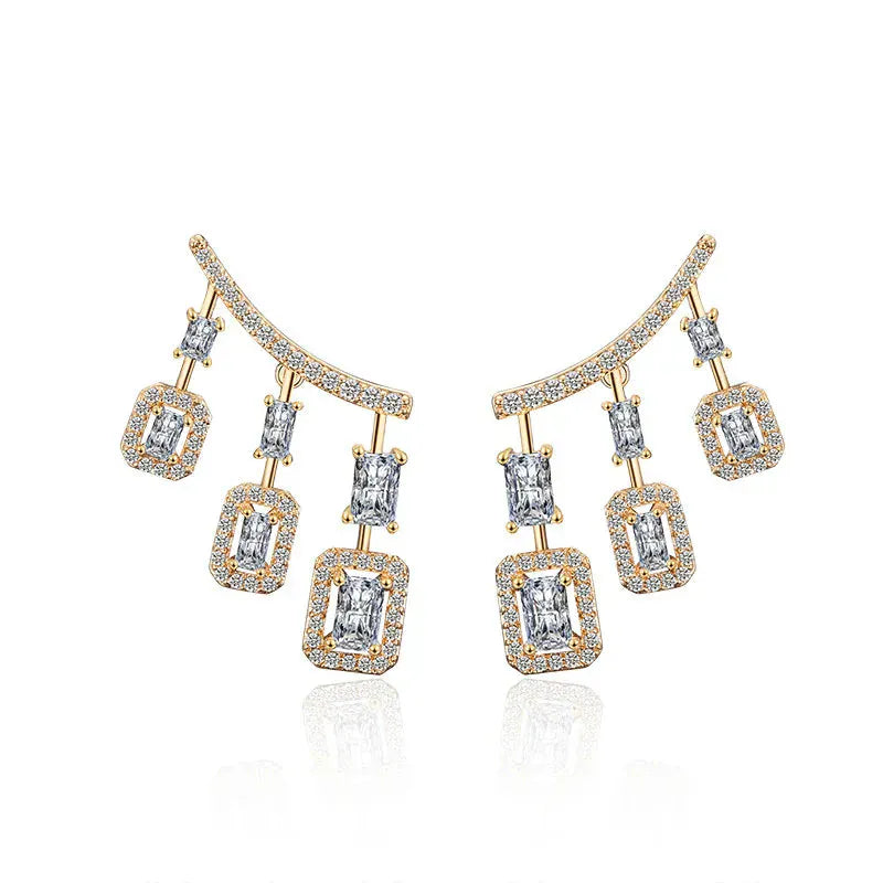 Boucle d'Oreille Grimpante Pampilles