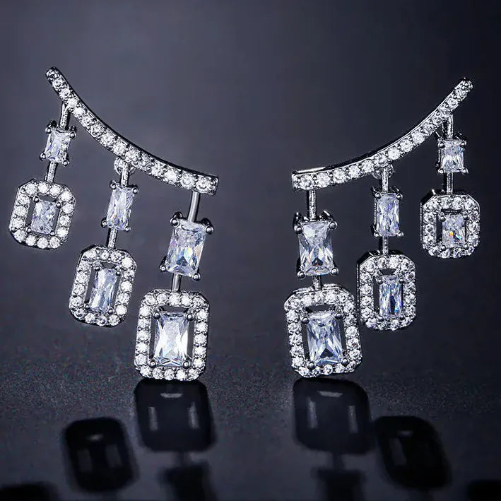 Boucle d'Oreille Grimpante Pampilles