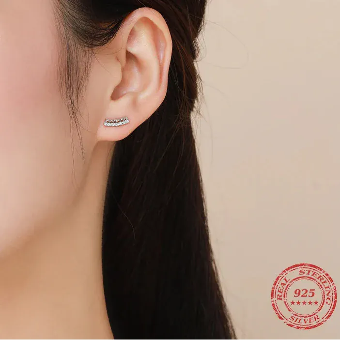 Boucle d&#39;Oreille Montante Argent