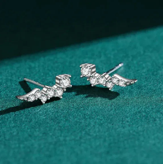 Boucle d&#39;Oreille Montante Argent Courte