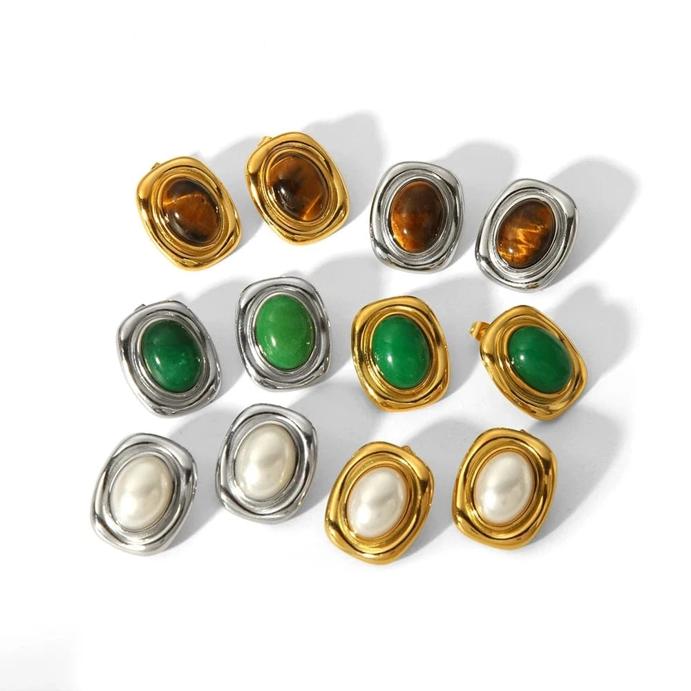 Boucle d'Oreille Or avec Pierre