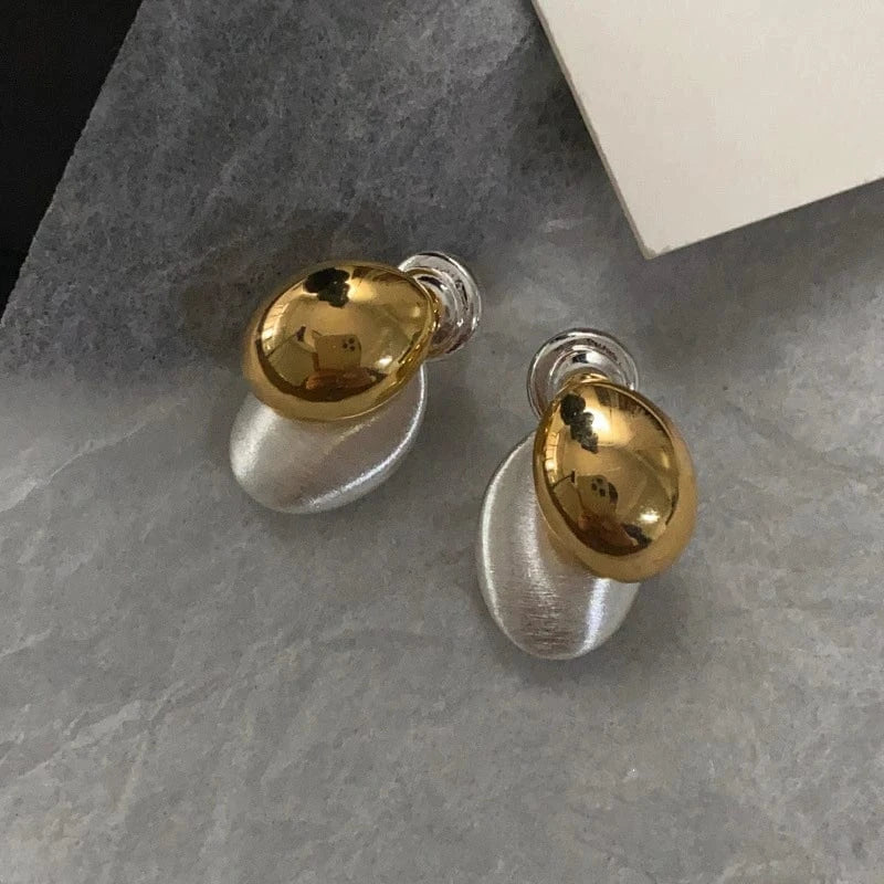 Boucle d&#39;Oreille Pendante Bicolore