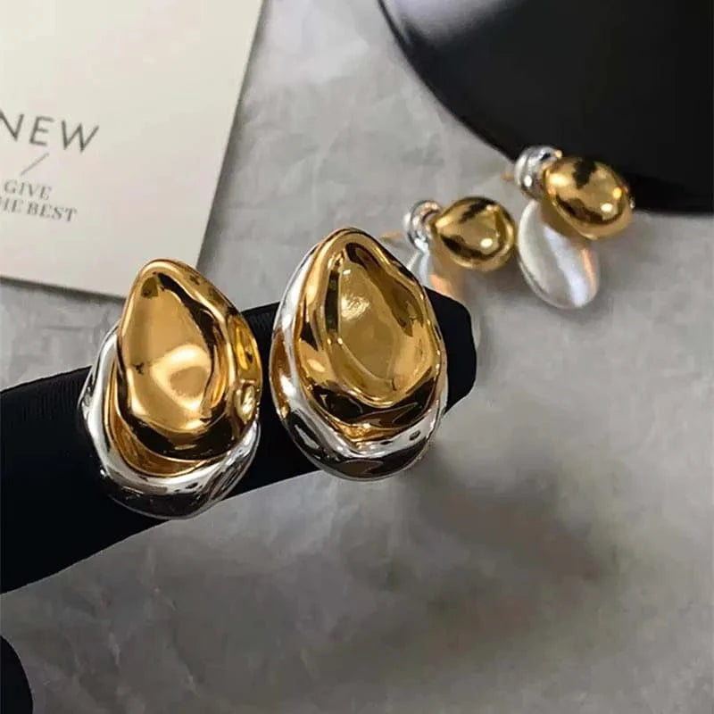 Boucle d&#39;Oreille Pendante Bicolore