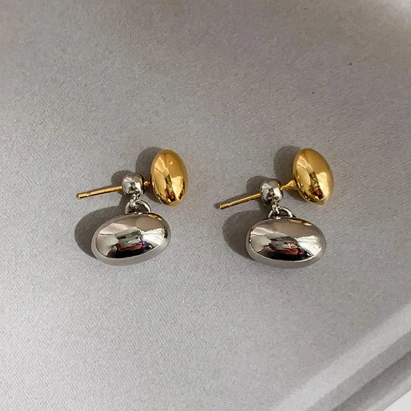 Boucle d&#39;Oreille Pendante Bicolore