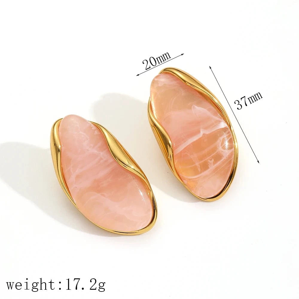 Boucle d Oreille Pendante Pierre