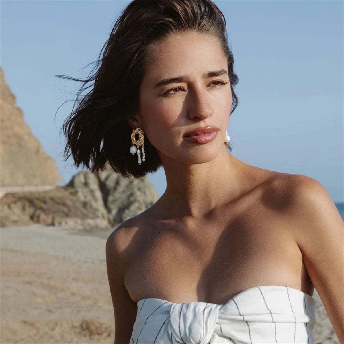 Boucle d&#39;Oreille Pendante Tendance