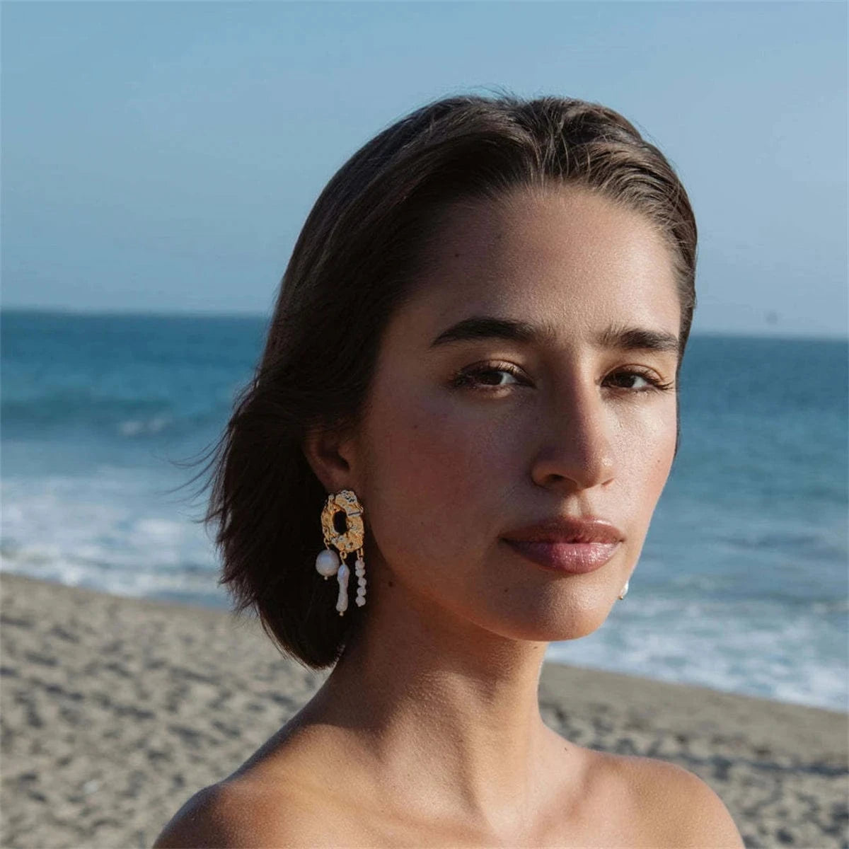 Boucle d&#39;Oreille Pendante Tendance