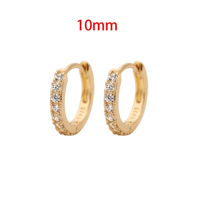 Boucle d Oreille Petite Créole avec Strass