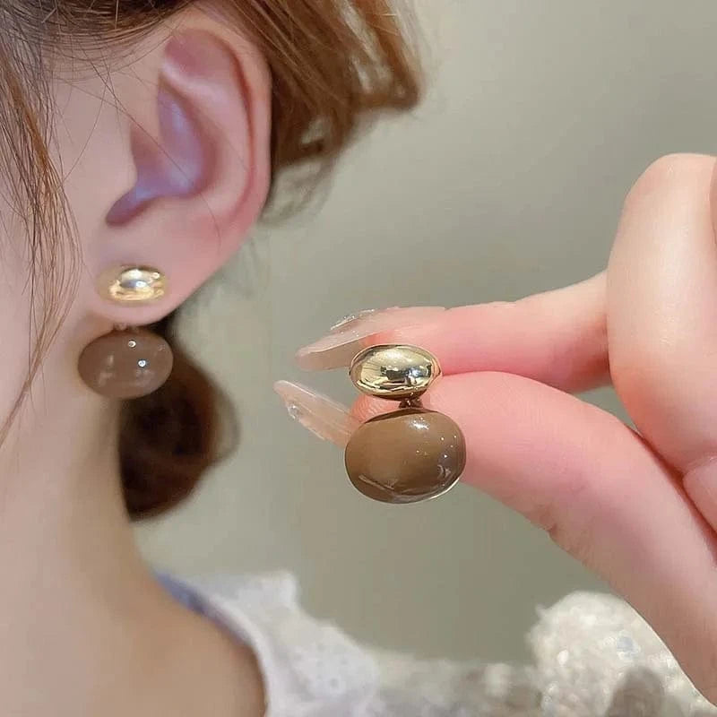 Boucle d&#39;Oreille Ronde Pendante