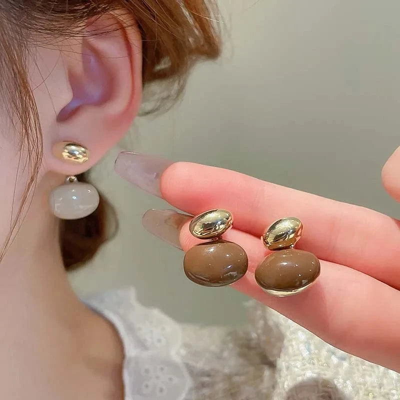 Boucle d&#39;Oreille Ronde Pendante