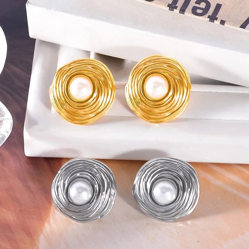 Boucle d&#39;Oreille Ronde Perle