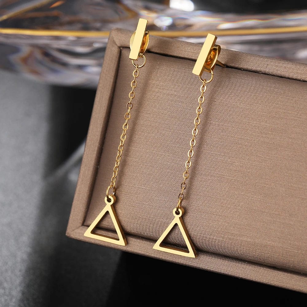 Boucle d&#39;oreille triangle pendante