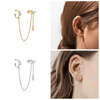 Boucles d&#39;Oreille Chaine Deux Trous