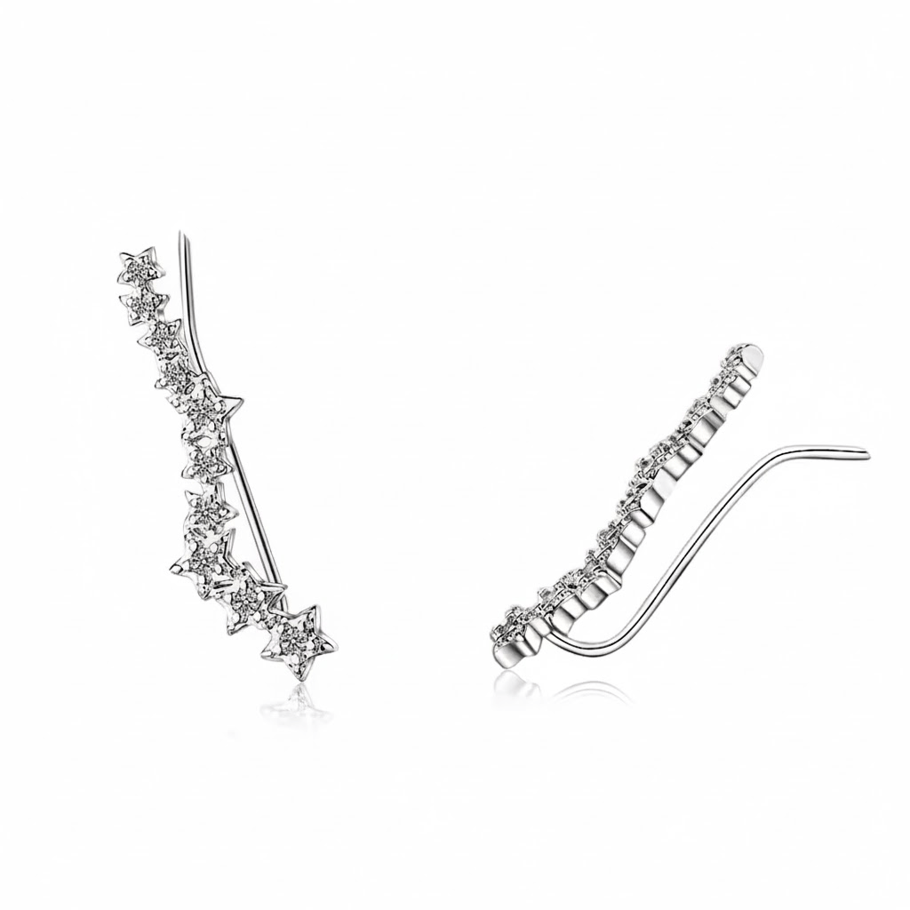Boucles d&#39;Oreille Grimpante Strass