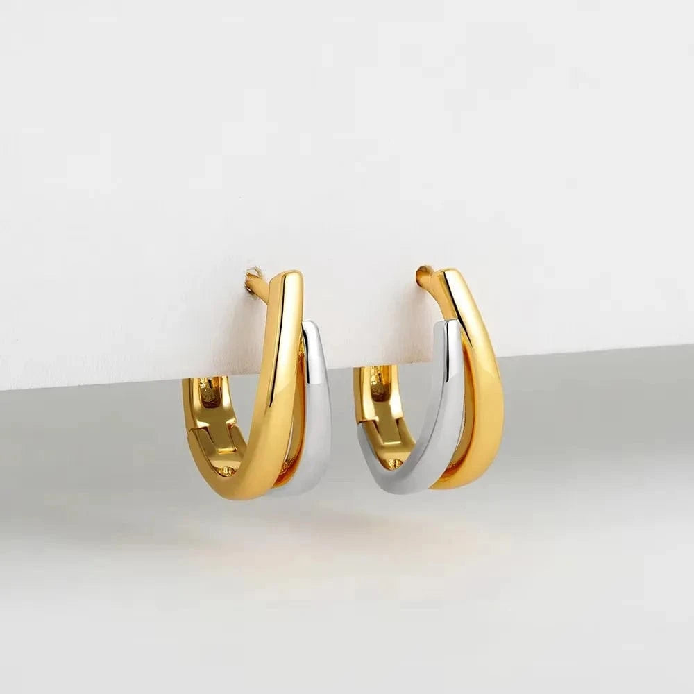 Boucles d&#39;Oreilles Bicolore