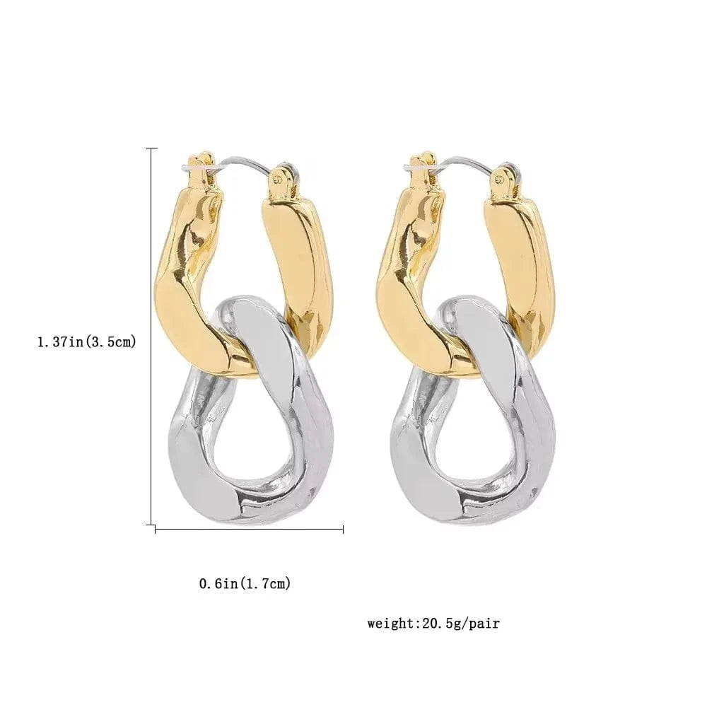 Boucles d&#39;Oreilles Bicolore