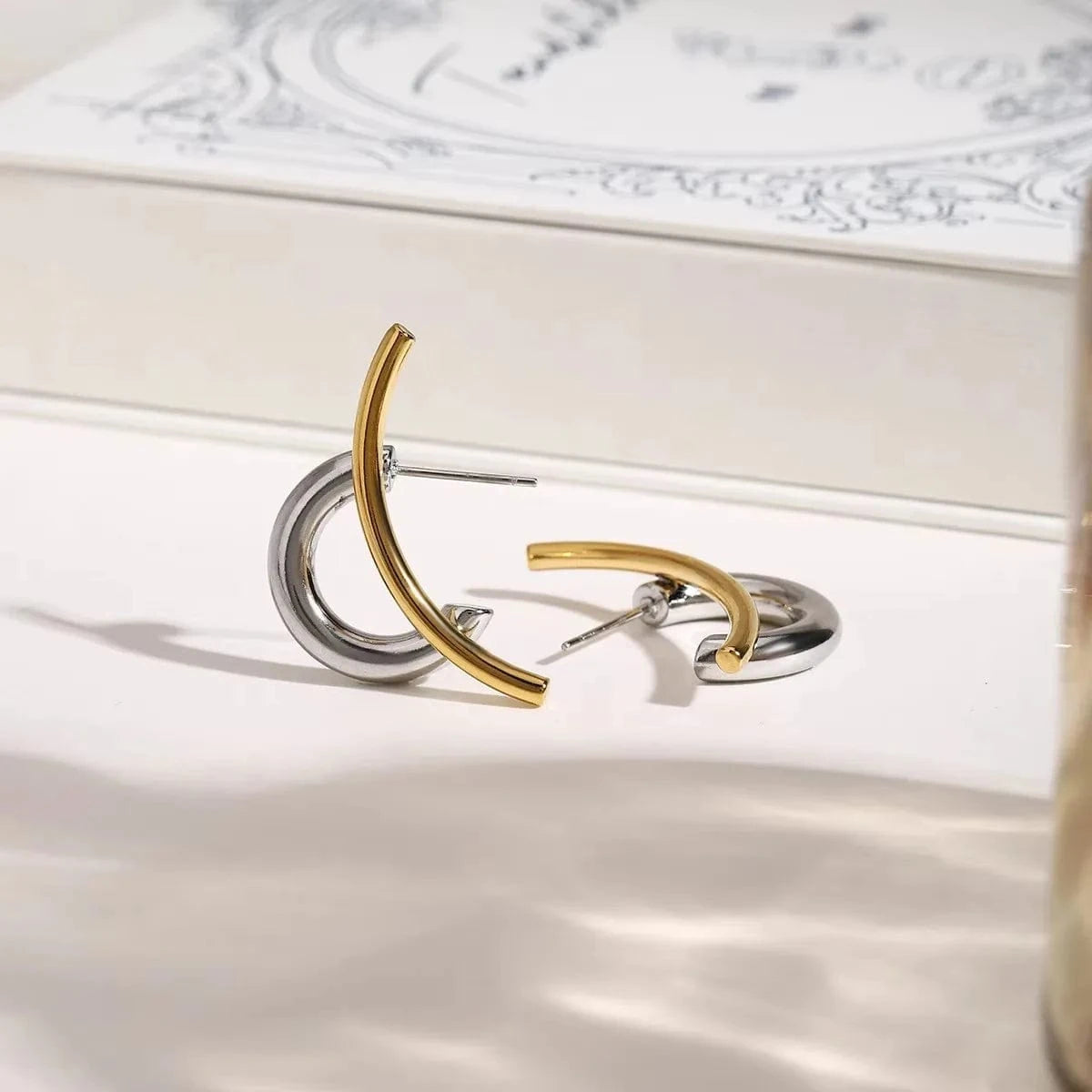 Boucles d&#39;Oreilles Bicolore