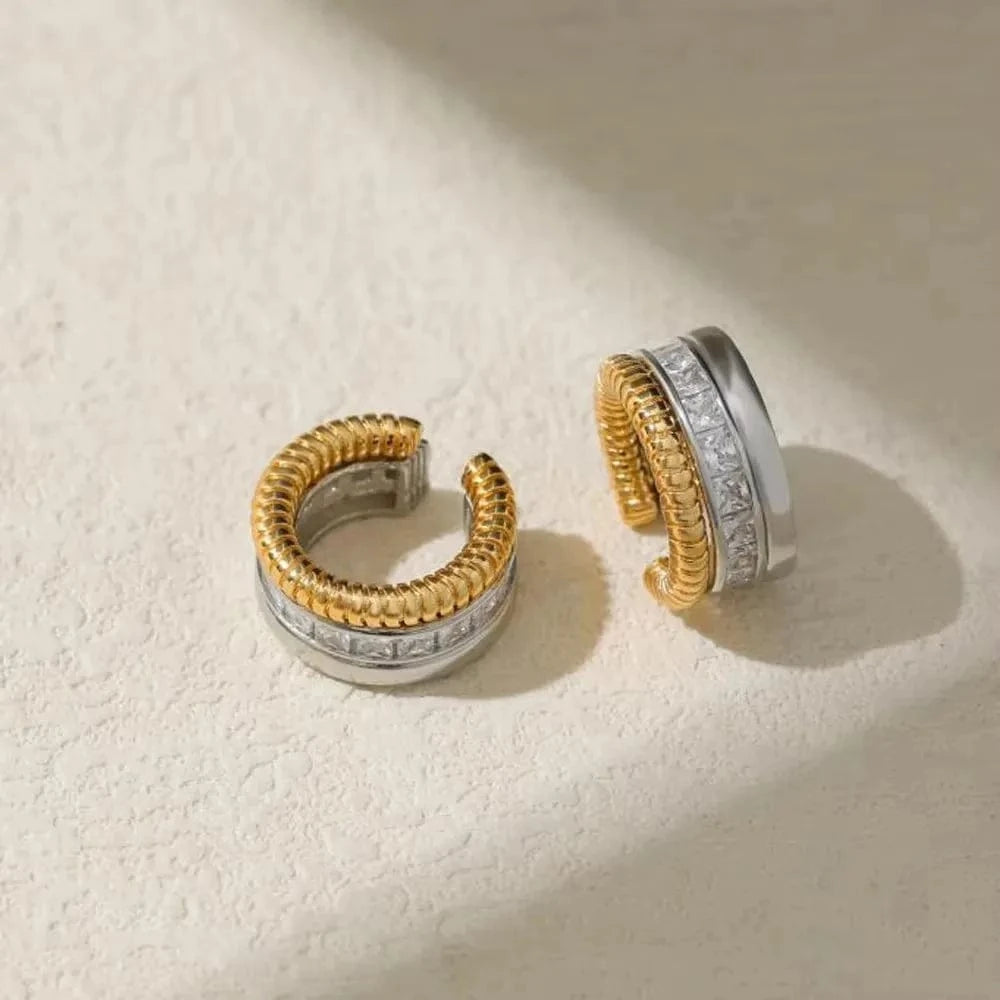 Boucles d&#39;Oreilles Bicolore