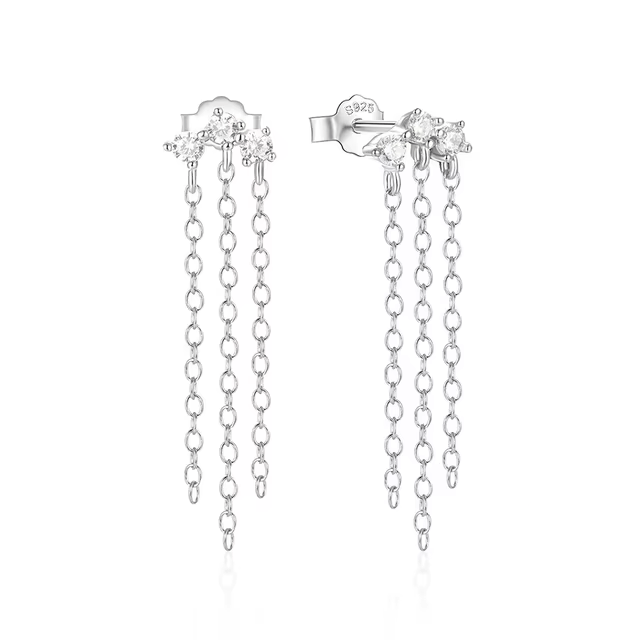 Boucles d'Oreilles Chaine Pendantes