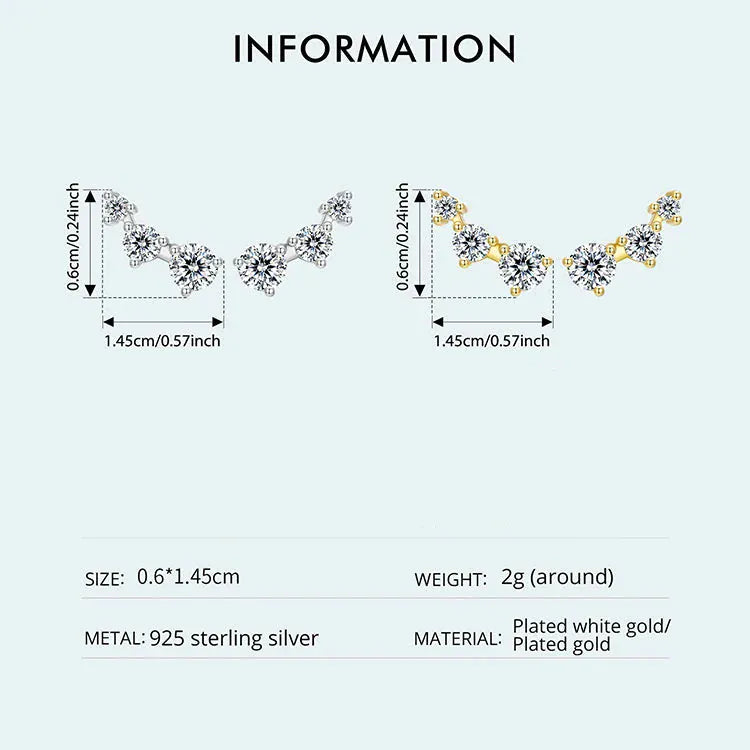 Boucles d'Oreilles Grimpantes Courtes