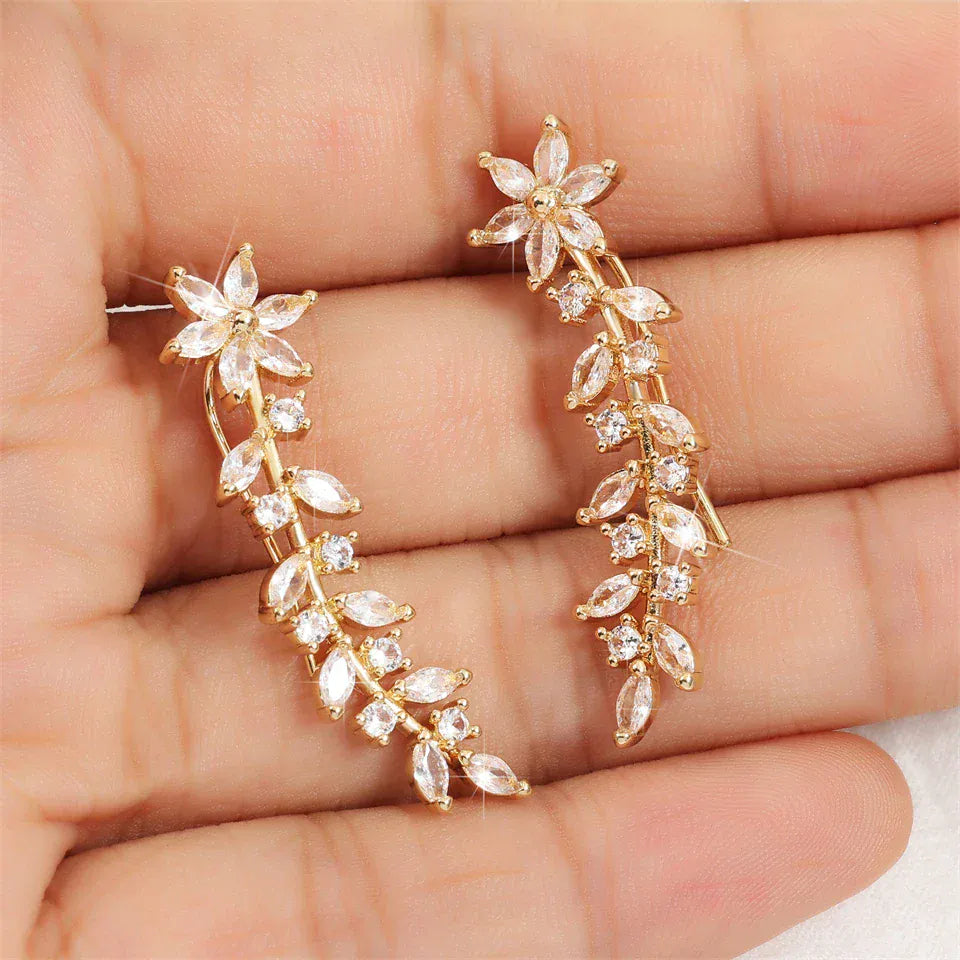 Boucles d'Oreilles Grimpantes Fleurs