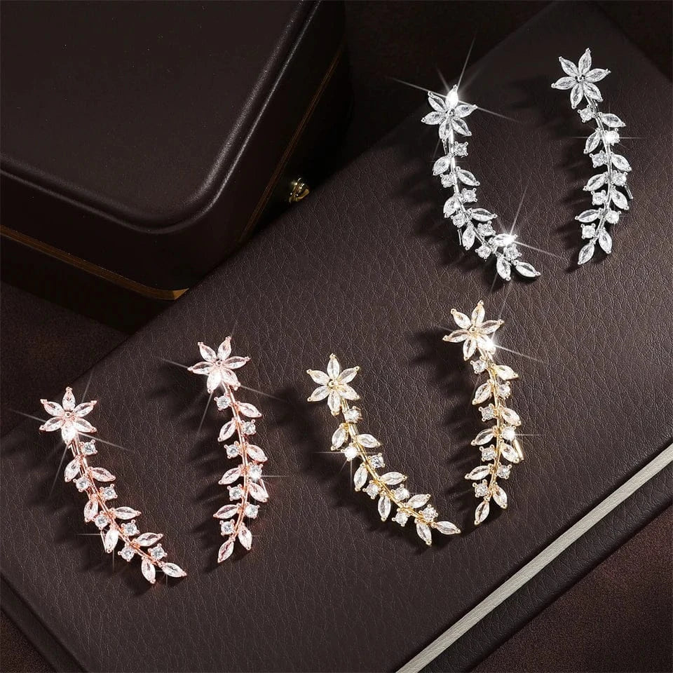 Boucles d'Oreilles Grimpantes Fleurs