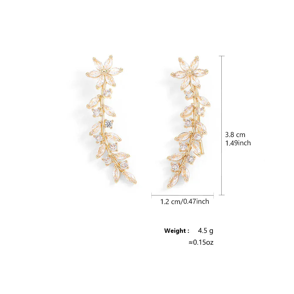 Boucles d'Oreilles Grimpantes Fleurs