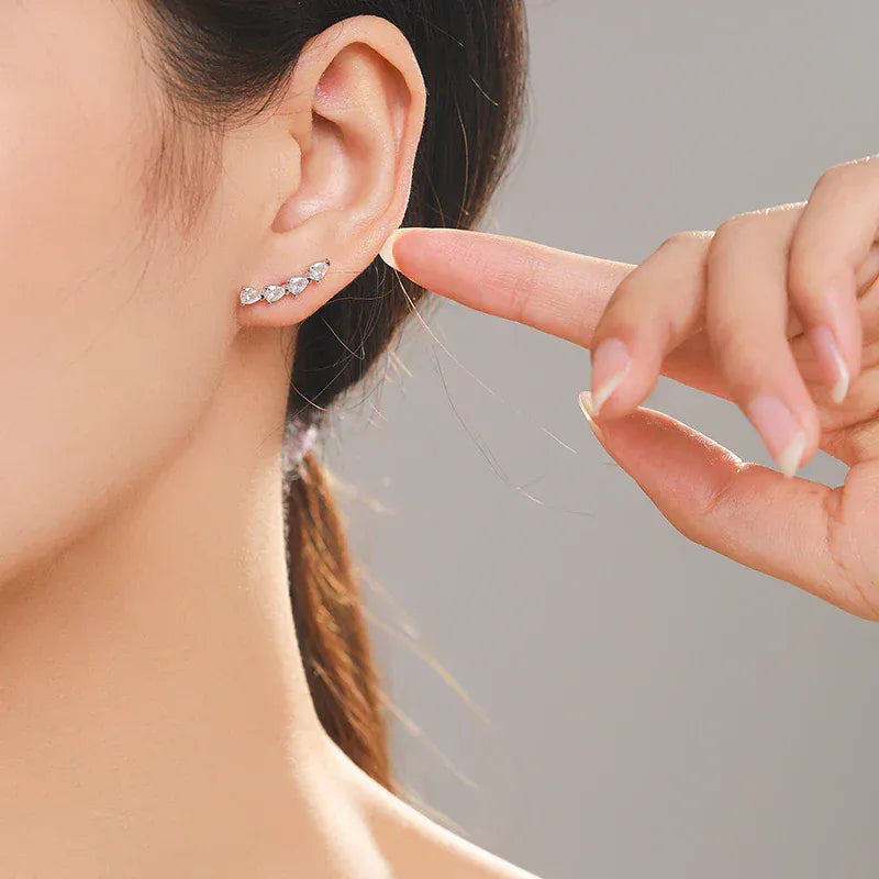 Boucles d'Oreilles Montantes Strass