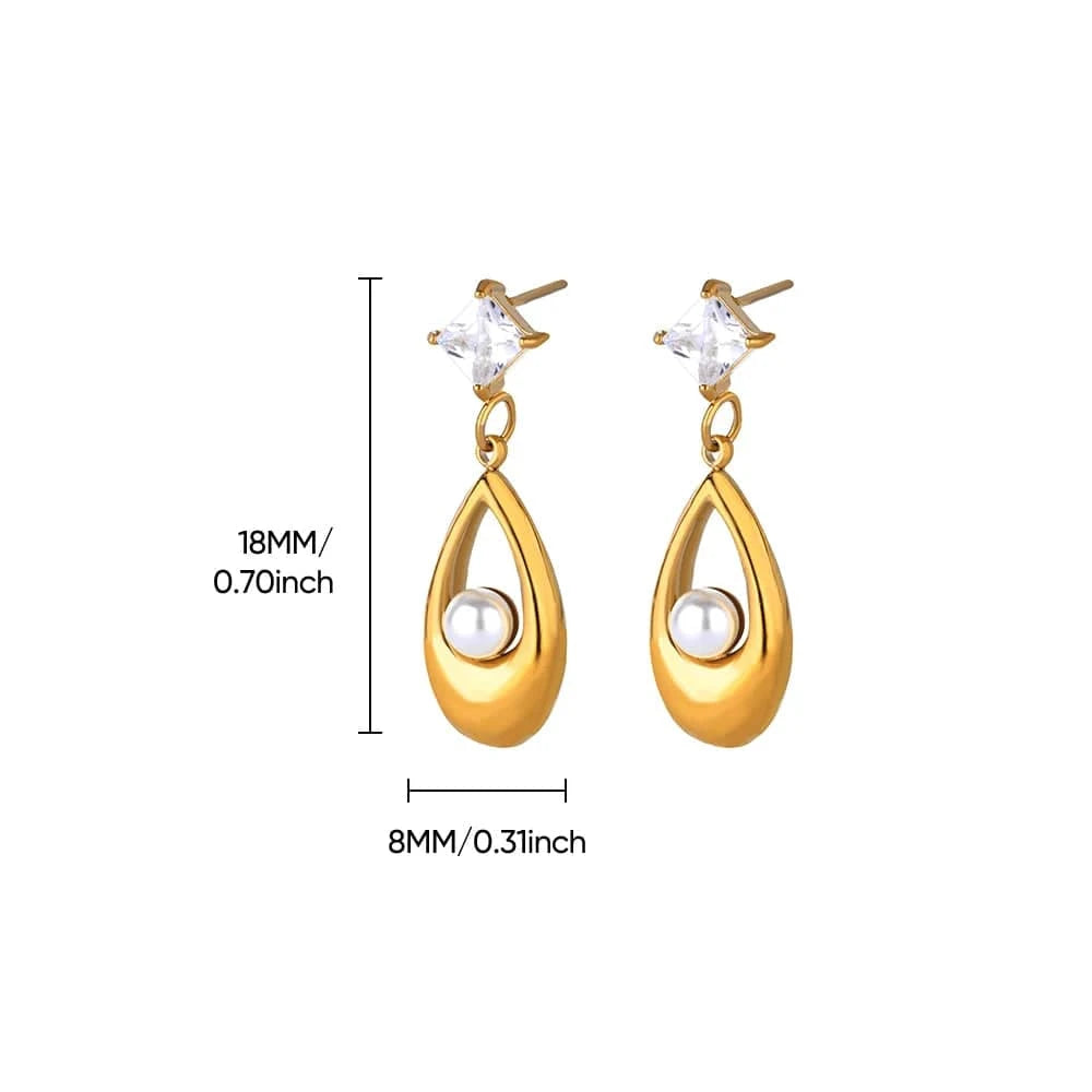 Boucles d&#39;Oreilles Perles Pendantes