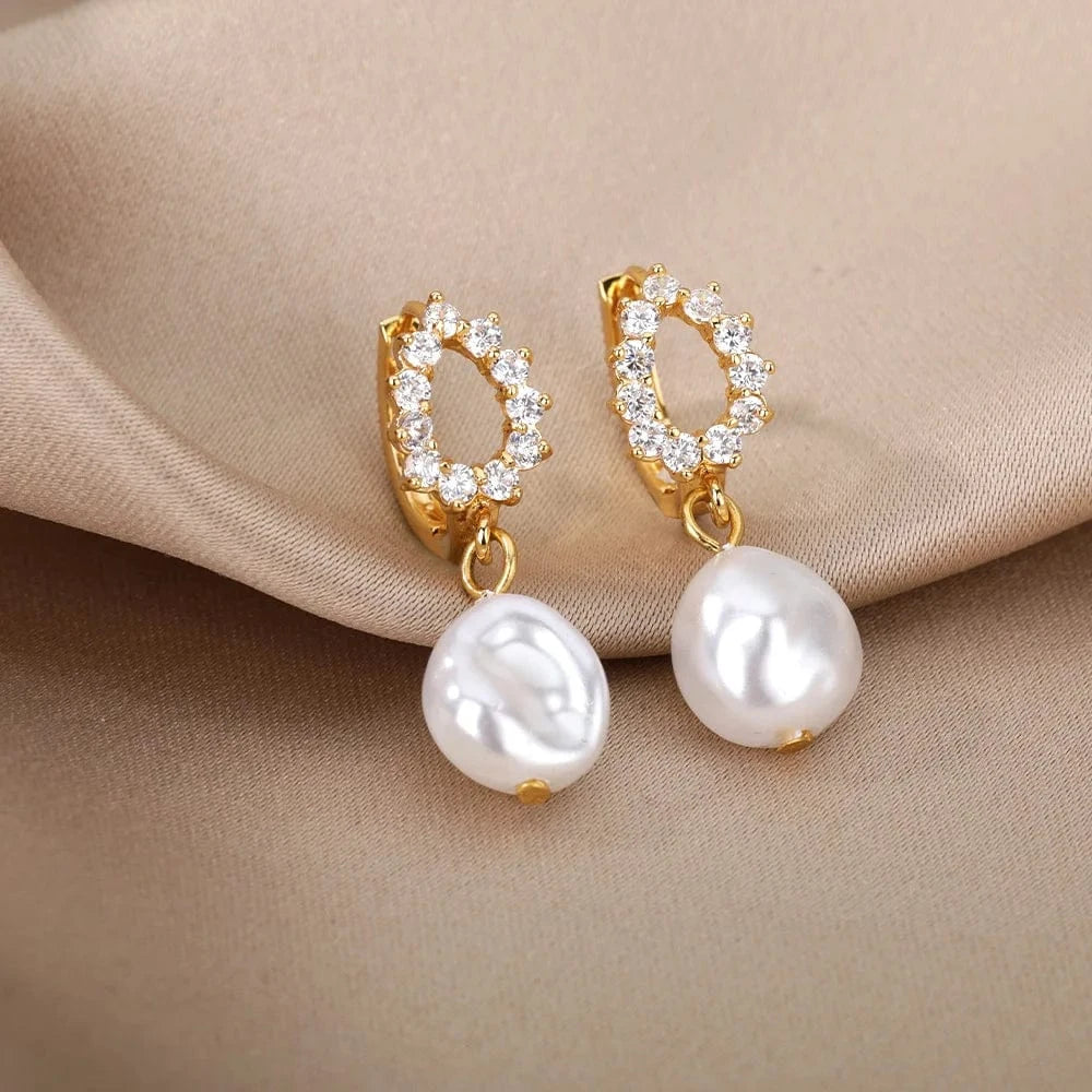 Boucles d&#39;Oreilles Perles Pendantes
