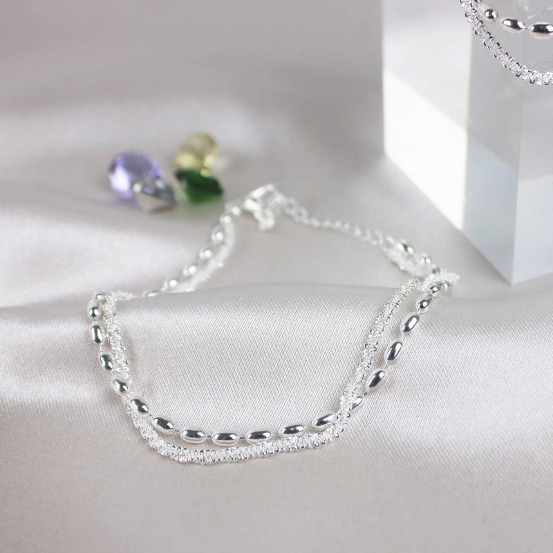 Bracelet argent double chaine
