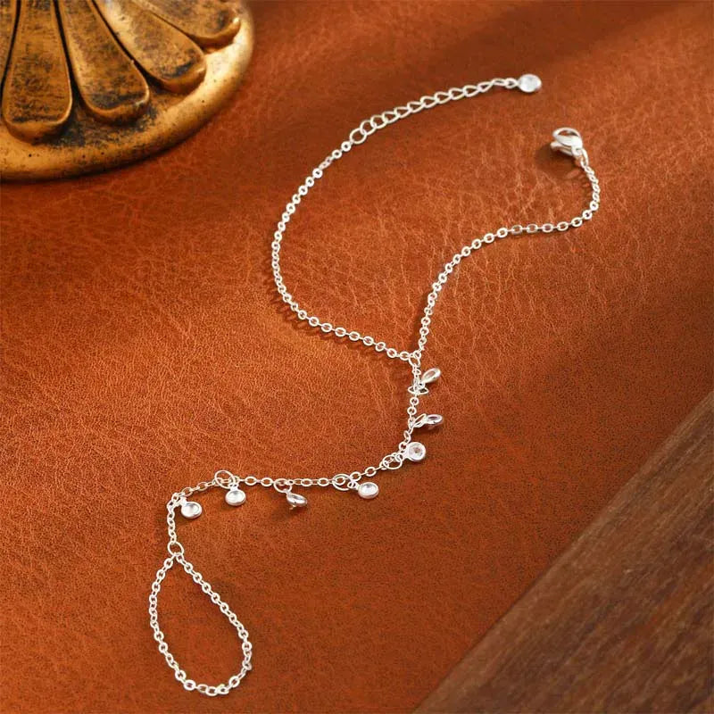 Bracelet Bague avec Chaine