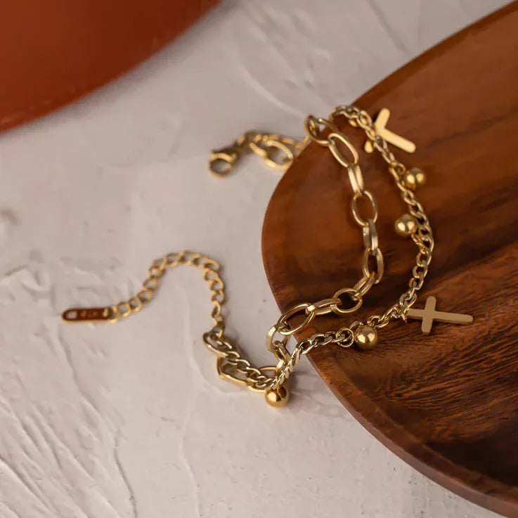 Bracelet Breloque Croix