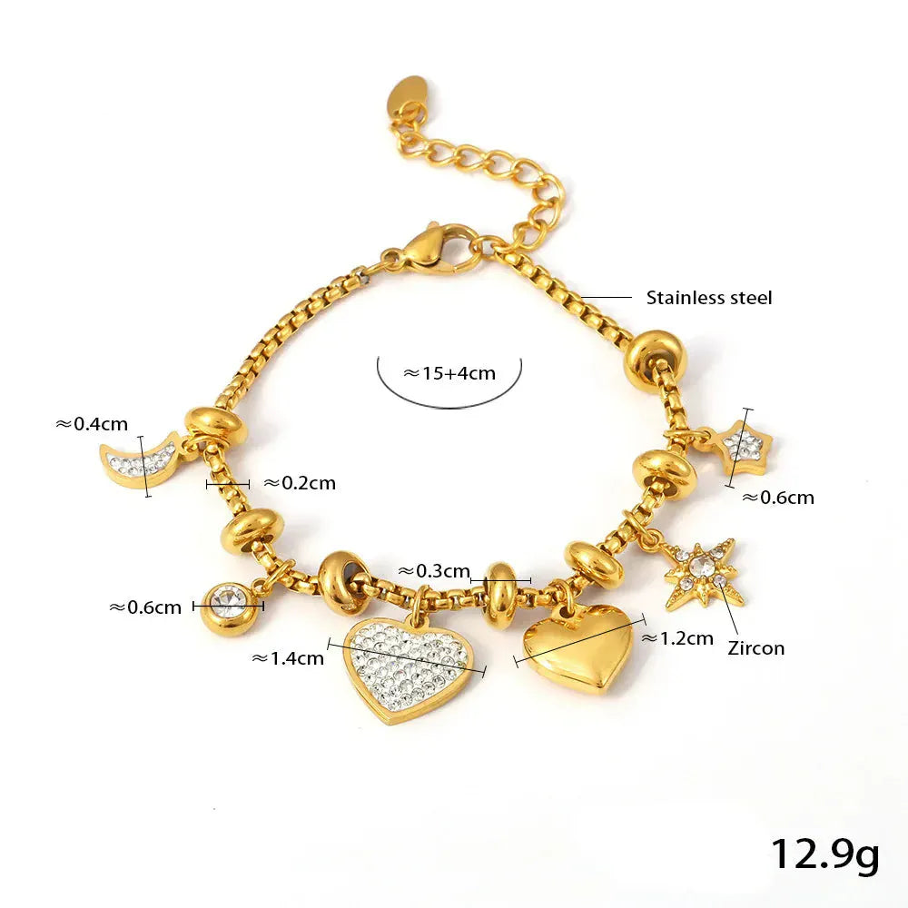 Bracelet Charms Acier Inoxydable