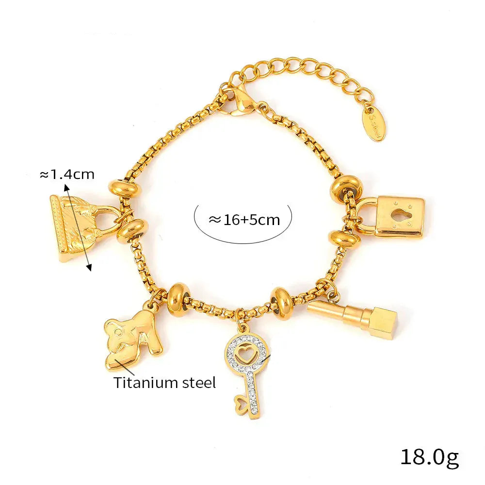 Bracelet Charms Acier Inoxydable