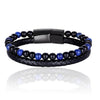 Bracelet Cuir et Perle Homme