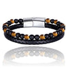 Bracelet Cuir et Perle Homme