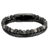 Bracelet Cuir et Perle Homme