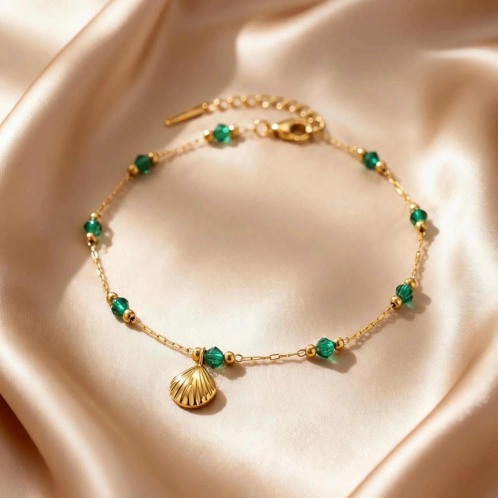Bracelet de Cheville Or Vert