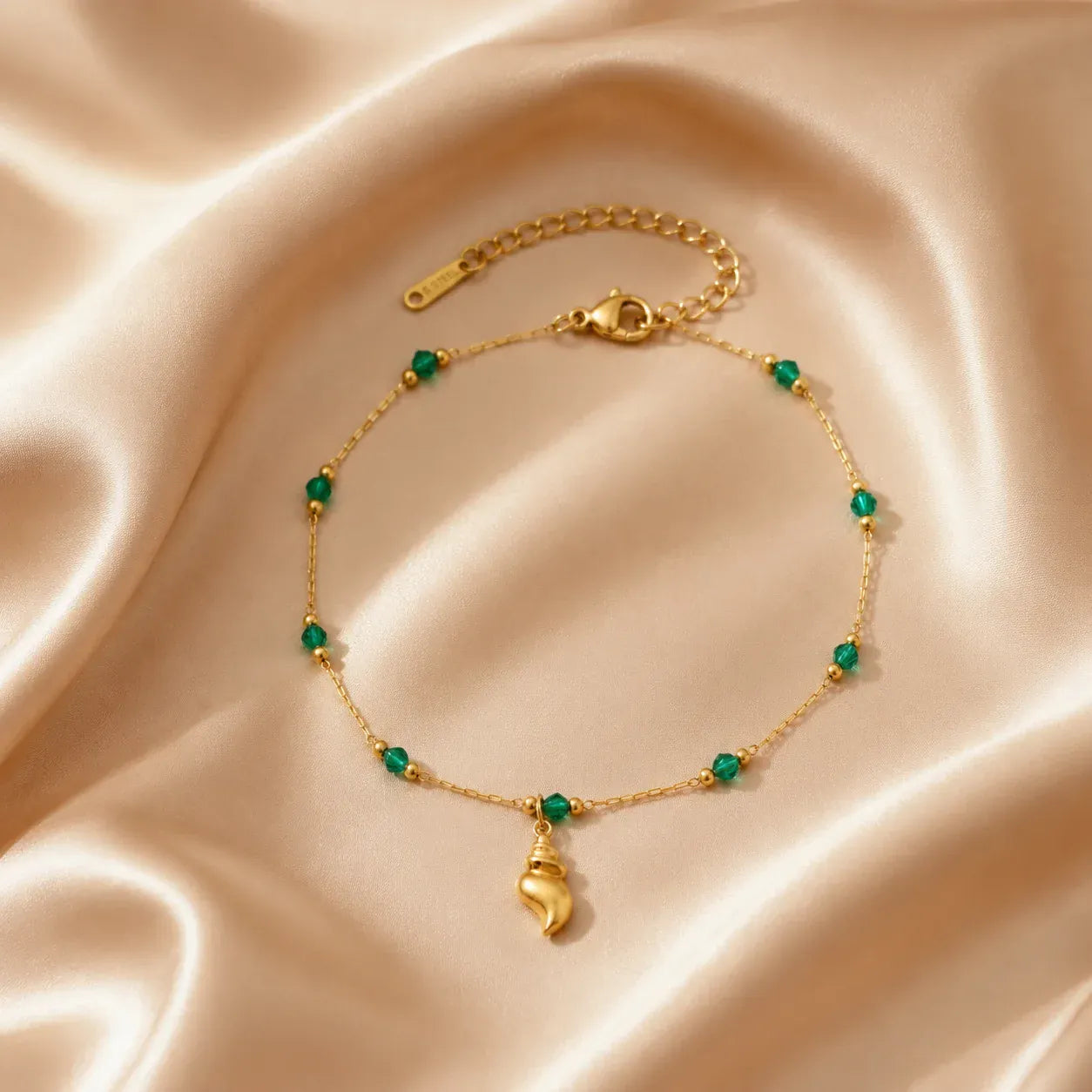 Bracelet de Cheville Or Vert