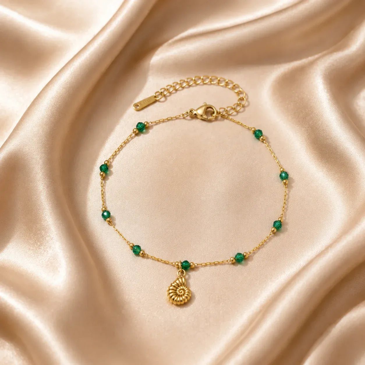 Bracelet de Cheville Or Vert