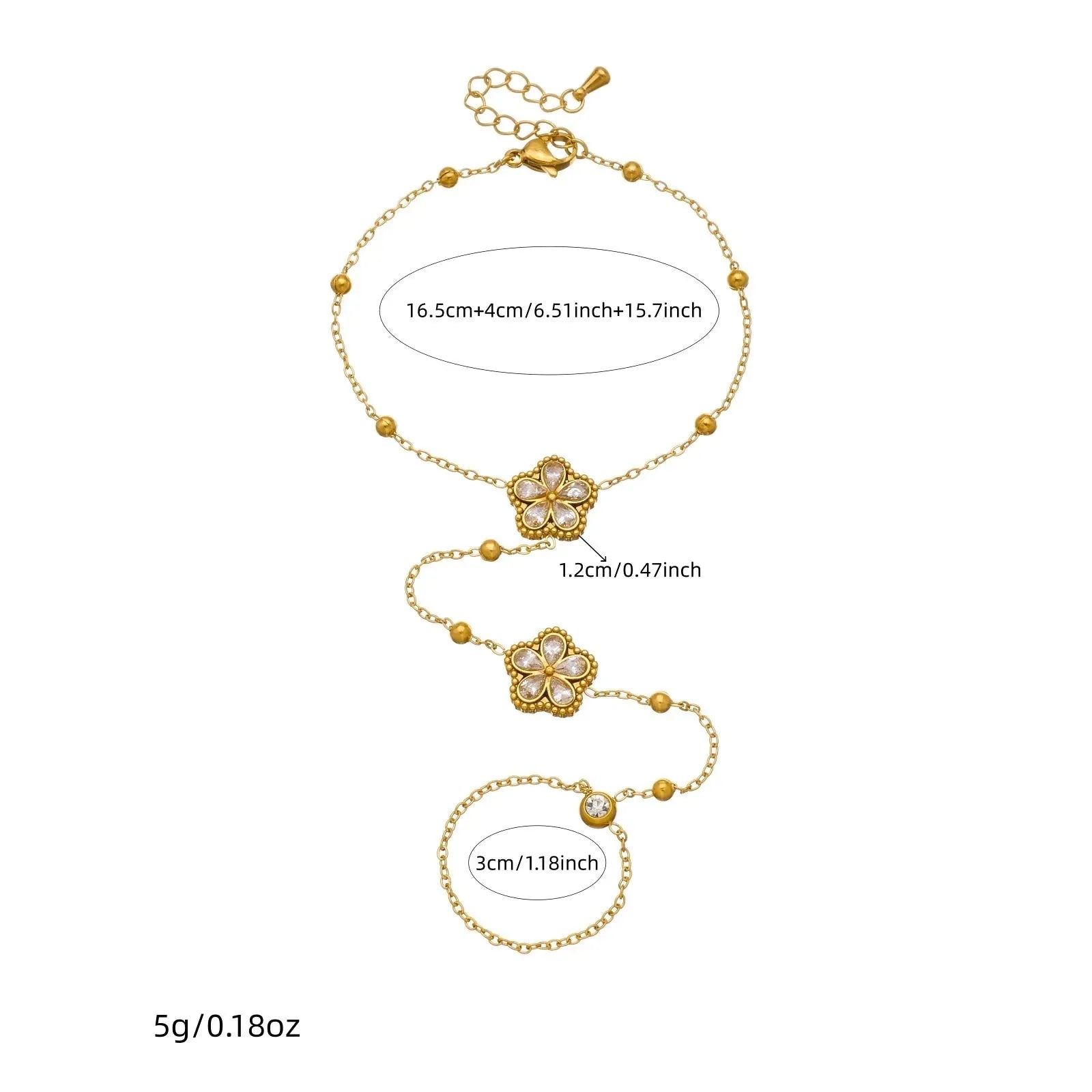 Bracelet de Main Fleurs