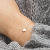 Bracelet femme fin coeur