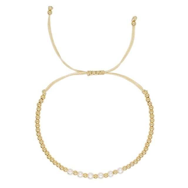 Bracelet fin réglable perles