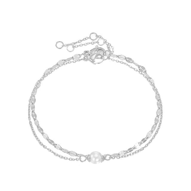 Bracelet grain de café avec perle
