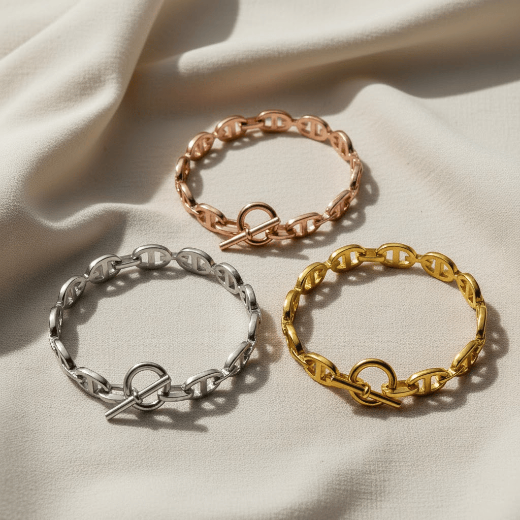 Bracelet Grains de Cafe Fermoir T